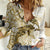 Polynesia Dolphins Women Casual Shirt Valentine Day Floral Polynesian - Vintage Brown LT14 Female Brown - Polynesian Pride