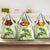 Polynesia Dolphins Grocery Bag Valentine Day Floral Polynesian - Vintage Lime Green