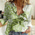 Polynesia Dolphins Women Casual Shirt Valentine Day Floral Polynesian - Vintage Lime Green LT14 Female Lime Green - Polynesian Pride