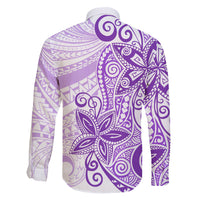 Polynesia Dolphins Family Matching Off Shoulder Short Dress and Hawaiian Shirt Valentine Day Floral Polynesian - Vintage Purple LT14 - Polynesian Pride