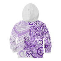 Polynesia Dolphins Kid Hoodie Valentine Day Floral Polynesian - Vintage Purple LT14 - Polynesian Pride
