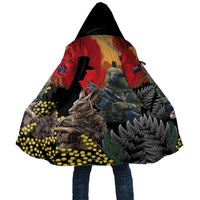 New Zealand and Australia ANZAC Day Cloak Sliver Fern Kakapo With Golden Wattle Kangaroo - Polynesian Pride