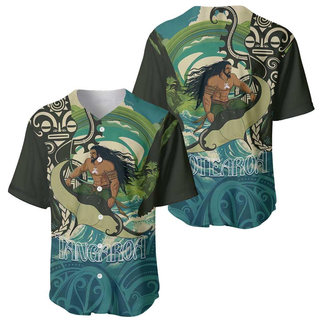 Aotearoa Tangaroa Atua Baseball Jersey New Zealand God Of The Ocean