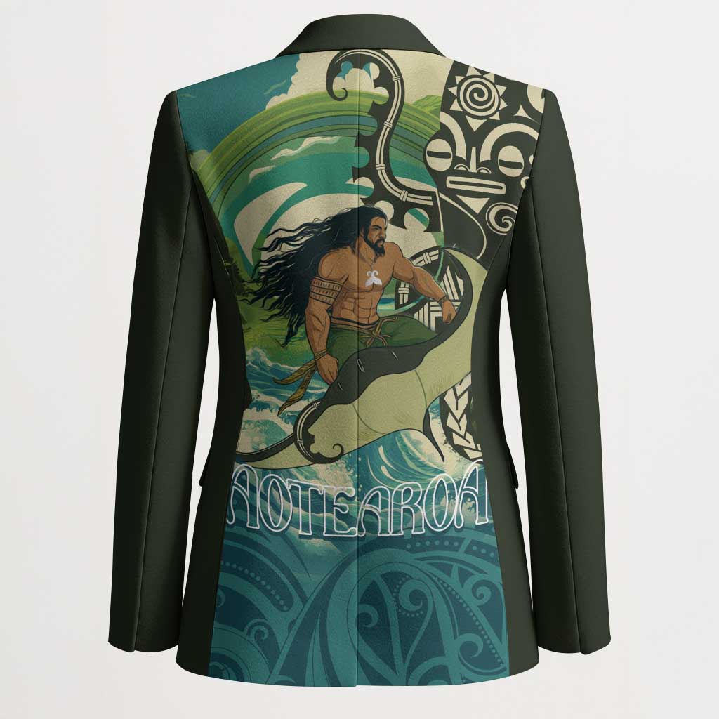 Aotearoa Tangaroa Atua Blazer New Zealand God Of The Ocean - Polynesian Pride