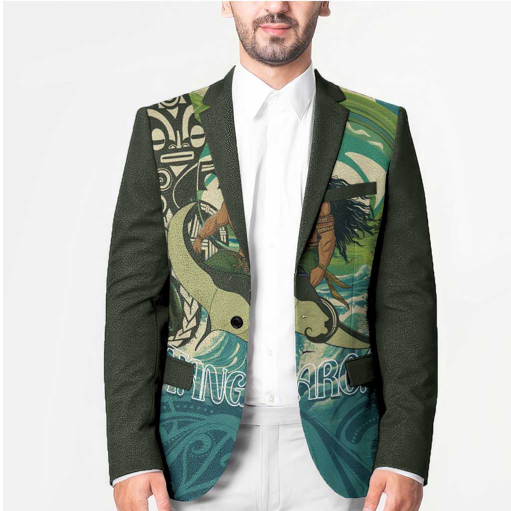 Aotearoa Tangaroa Atua Blazer New Zealand God Of The Ocean - Polynesian Pride