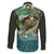 Aotearoa Tangaroa Atua Family Matching Off The Shoulder Long Sleeve Dress and Hawaiian Shirt New Zealand God Of The Ocean