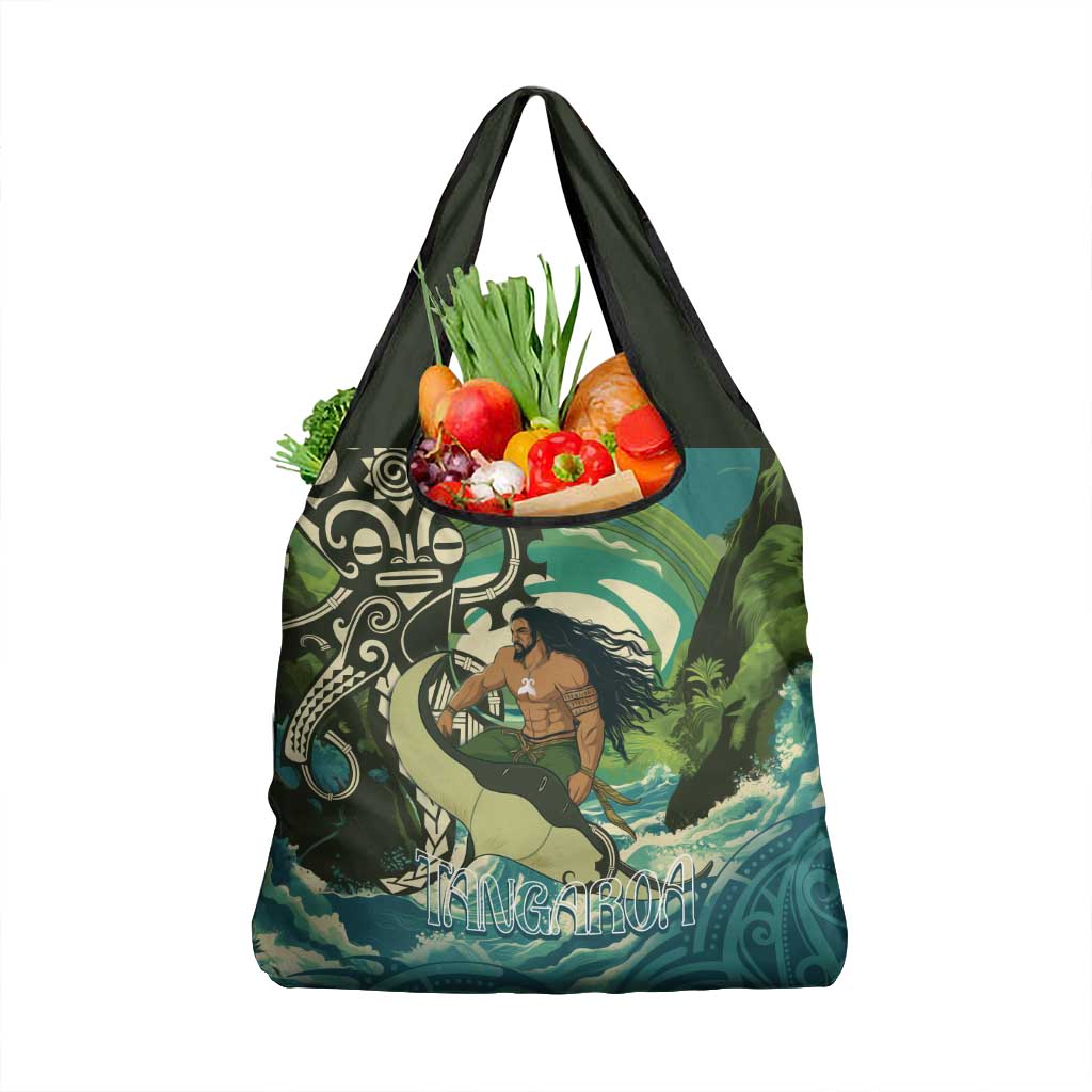 Aotearoa Tangaroa Atua Grocery Bag New Zealand God Of The Ocean