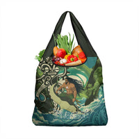 Aotearoa Tangaroa Atua Grocery Bag New Zealand God Of The Ocean