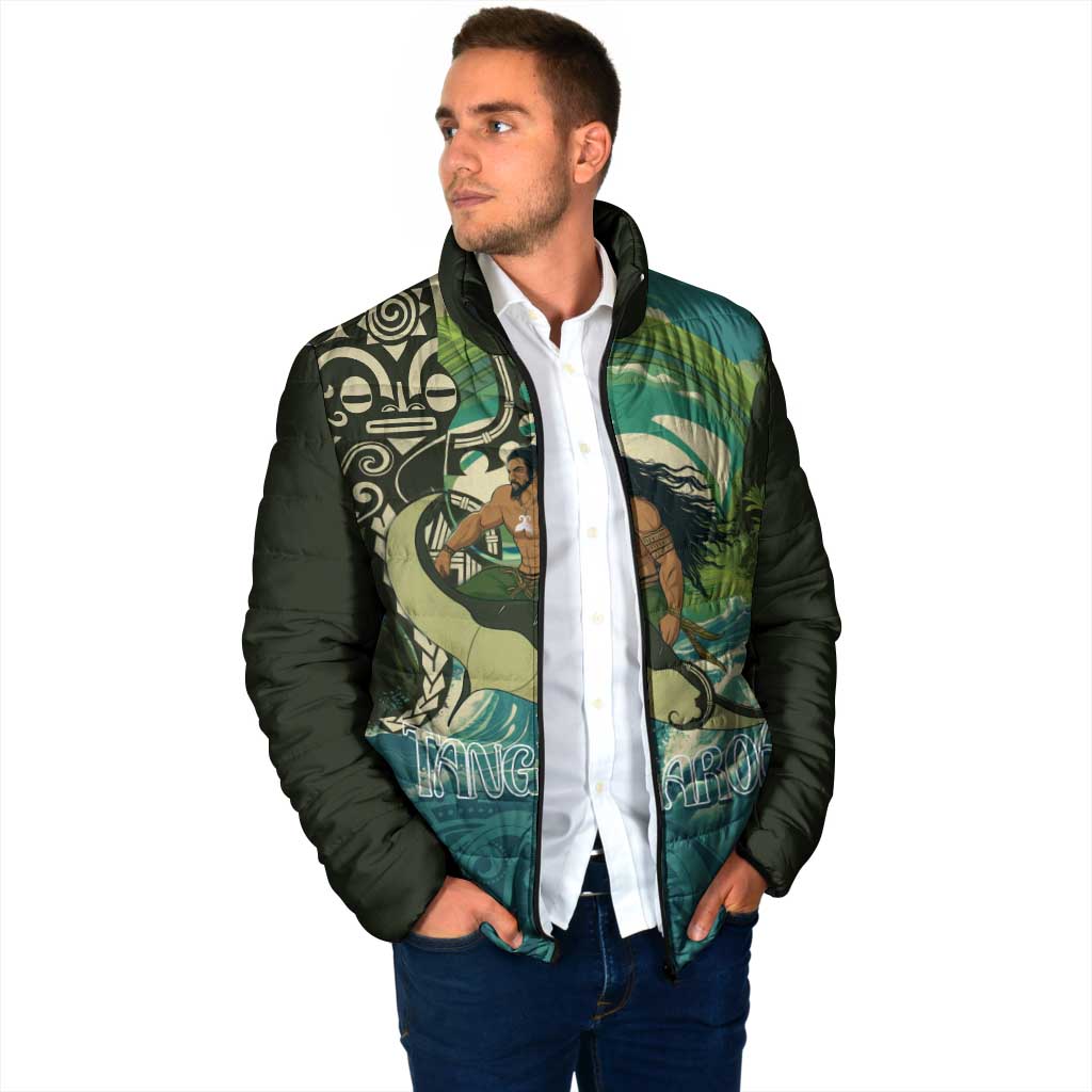 Aotearoa Tangaroa Atua Padded Jacket New Zealand God Of The Ocean - Polynesian Pride