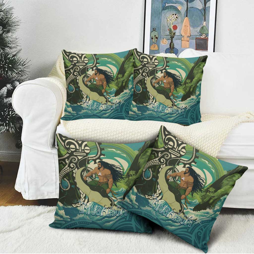 Aotearoa Tangaroa Atua Pillow Cover New Zealand God Of The Ocean - Polynesian Pride