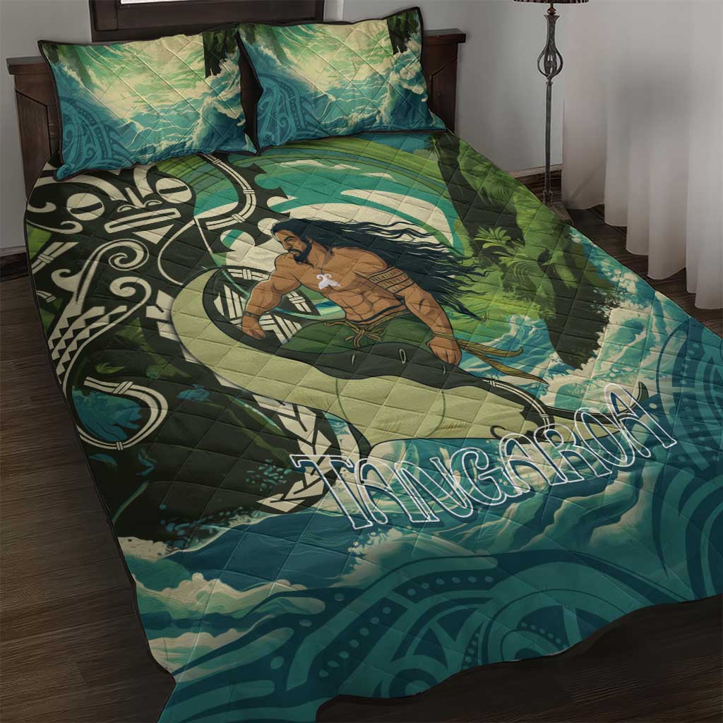 Aotearoa Tangaroa Atua Quilt Bed Set New Zealand God Of The Ocean