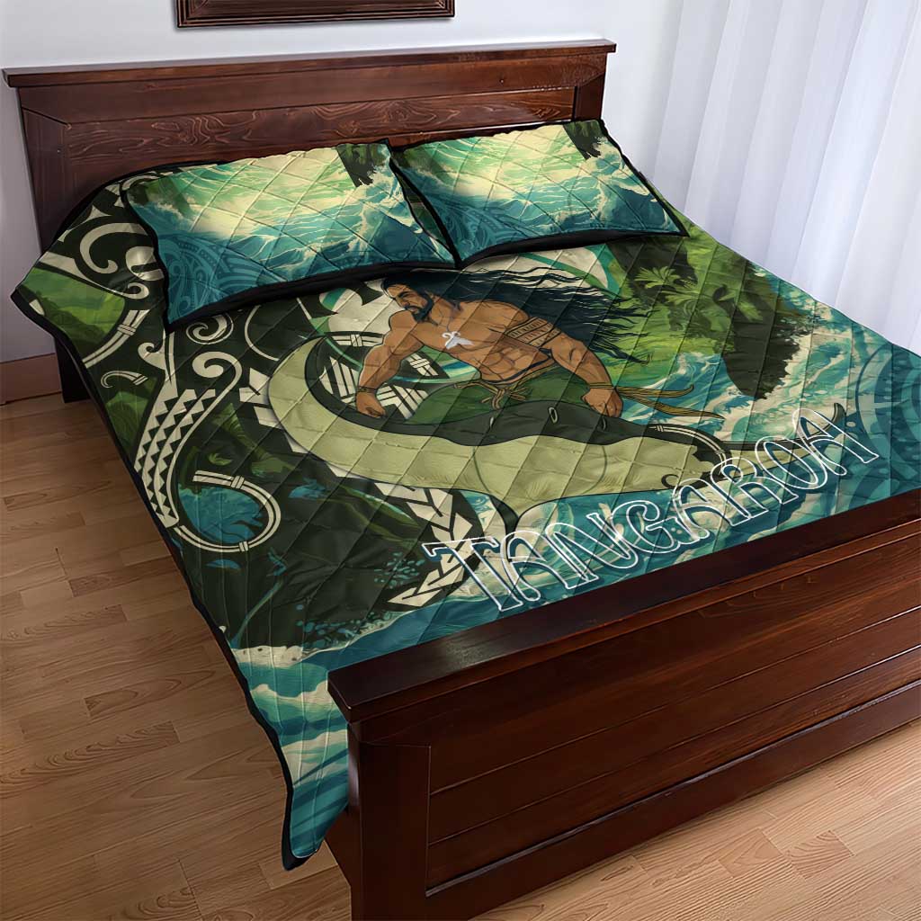 Aotearoa Tangaroa Atua Quilt Bed Set New Zealand God Of The Ocean