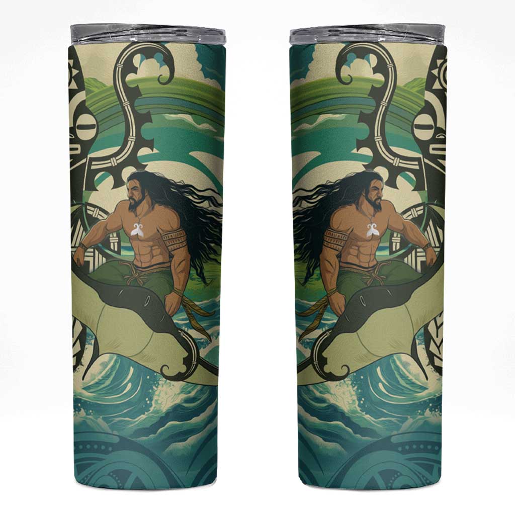 Aotearoa Tangaroa Atua Skinny Tumbler New Zealand God Of The Ocean
