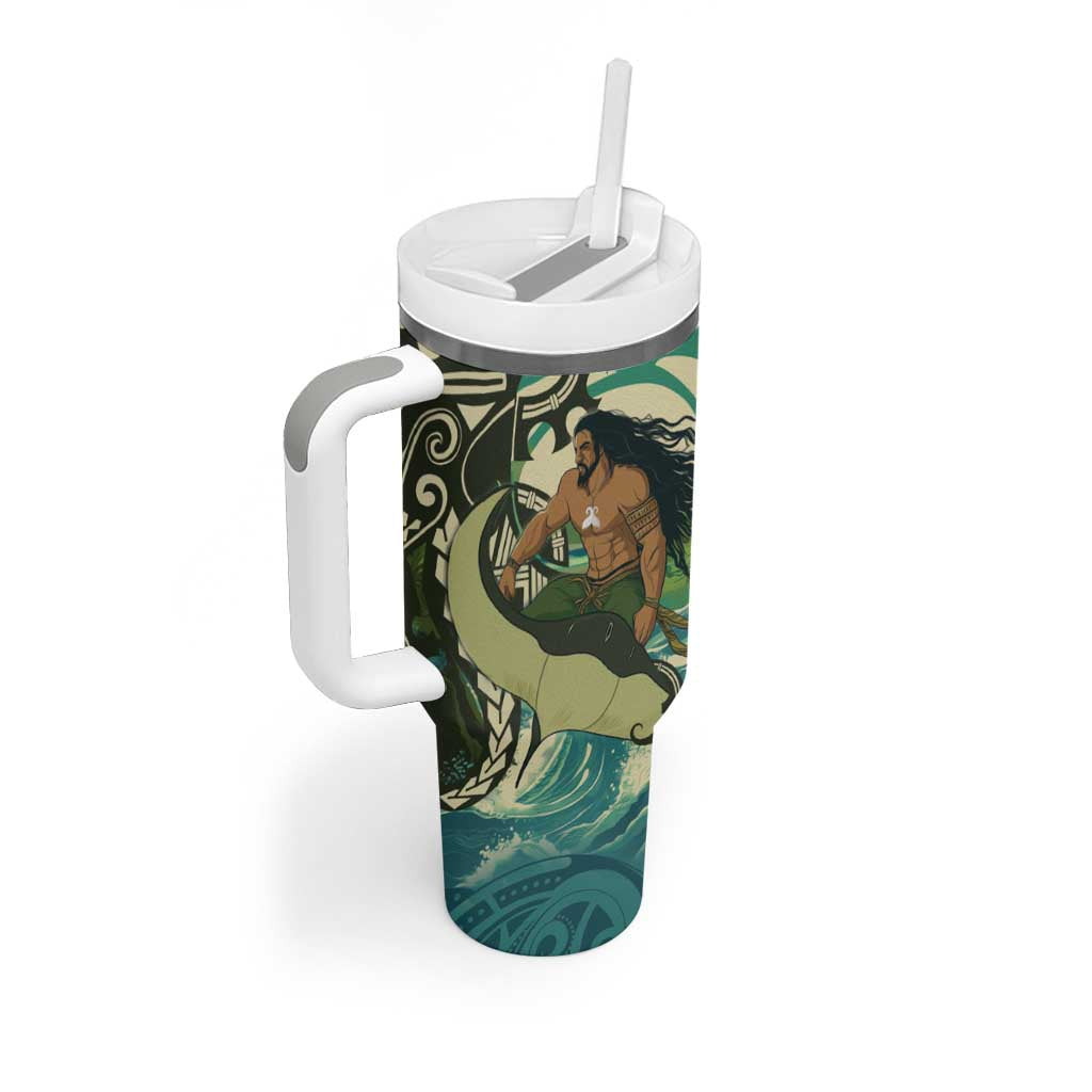 Aotearoa Tangaroa Atua Tumbler With Handle New Zealand God Of The Ocean