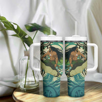 Aotearoa Tangaroa Atua Tumbler With Handle New Zealand God Of The Ocean
