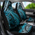 New Zealand Lizard Car Seat Cover Silver Fern Aotearoa Maori Blue Version