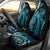 New Zealand Lizard Car Seat Cover Silver Fern Aotearoa Maori Blue Version