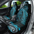 New Zealand Lizard Car Seat Cover Silver Fern Aotearoa Maori Blue Version