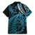 New Zealand Lizard Family Matching Mermaid Dress and Hawaiian Shirt Silver Fern Aotearoa Maori Blue Version