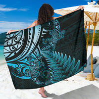New Zealand Lizard Sarong Silver Fern Aotearoa Maori Blue Version