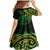 New Zealand Lizard Family Matching Mermaid Dress and Hawaiian Shirt Silver Fern Aotearoa Maori Green Version