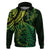 New Zealand Lizard Hoodie Silver Fern Aotearoa Maori Green Version