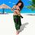 New Zealand Lizard Sarong Silver Fern Aotearoa Maori Green Version