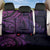 New Zealand Lizard Back Car Seat Cover Silver Fern Aotearoa Maori Purple Version LT14