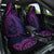 New Zealand Lizard Car Seat Cover Silver Fern Aotearoa Maori Purple Version