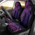 New Zealand Lizard Car Seat Cover Silver Fern Aotearoa Maori Purple Version