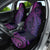 New Zealand Lizard Car Seat Cover Silver Fern Aotearoa Maori Purple Version