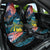 Personalised United States And New Zealand Car Seat Cover USA Eagle With Kowhai Aotearoa Tui Bird