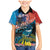Personalised United States And New Zealand Family Matching Mermaid Dress and Hawaiian Shirt USA Eagle With Kowhai Aotearoa Tui Bird