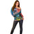 Personalised United States And New Zealand Off Shoulder Sweater USA Eagle With Kowhai Aotearoa Tui Bird