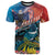 Personalised United States And New Zealand T Shirt USA Eagle With Kowhai Aotearoa Tui Bird