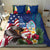 Personalised United States And Guam Bedding Set USA Eagle With Guahan Seal Tropical Vibes