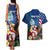Personalised United States And Guam Couples Matching Tank Maxi Dress and Hawaiian Shirt USA Eagle With Guahan Seal Tropical Vibes