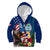 Personalised United States And Guam Kid Hoodie USA Eagle With Guahan Seal Tropical Vibes
