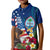 Personalised United States And Guam Kid Polo Shirt USA Eagle With Guahan Seal Tropical Vibes