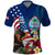 Personalised United States And Guam Polo Shirt USA Eagle With Guahan Seal Tropical Vibes