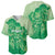 Aloha Hawaii Molokai Island Baseball Jersey Hibiscus Tribal Honu Hawaiian Tattoo Green