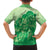 Aloha Hawaii Molokai Island Family Matching Off The Shoulder Long Sleeve Dress and Hawaiian Shirt Hibiscus Tribal Honu Hawaiian Tattoo Green