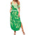 Aloha Hawaii Molokai Island Family Matching Summer Maxi Dress and Hawaiian Shirt Hibiscus Tribal Honu Hawaiian Tattoo Green