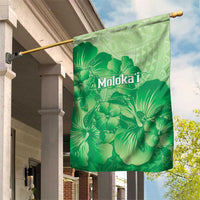 Aloha Hawaii Molokai Island Garden Flag Hibiscus Tribal Honu Hawaiian Tattoo Green