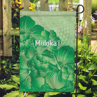 Aloha Hawaii Molokai Island Garden Flag Hibiscus Tribal Honu Hawaiian Tattoo Green