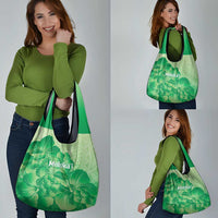 Aloha Hawaii Molokai Island Grocery Bag Hibiscus Tribal Honu Hawaiian Tattoo Green