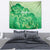 Aloha Hawaii Molokai Island Tapestry Hibiscus Tribal Honu Hawaiian Tattoo Green