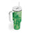 Aloha Hawaii Molokai Island Tumbler With Handle Hibiscus Tribal Honu Hawaiian Tattoo Green