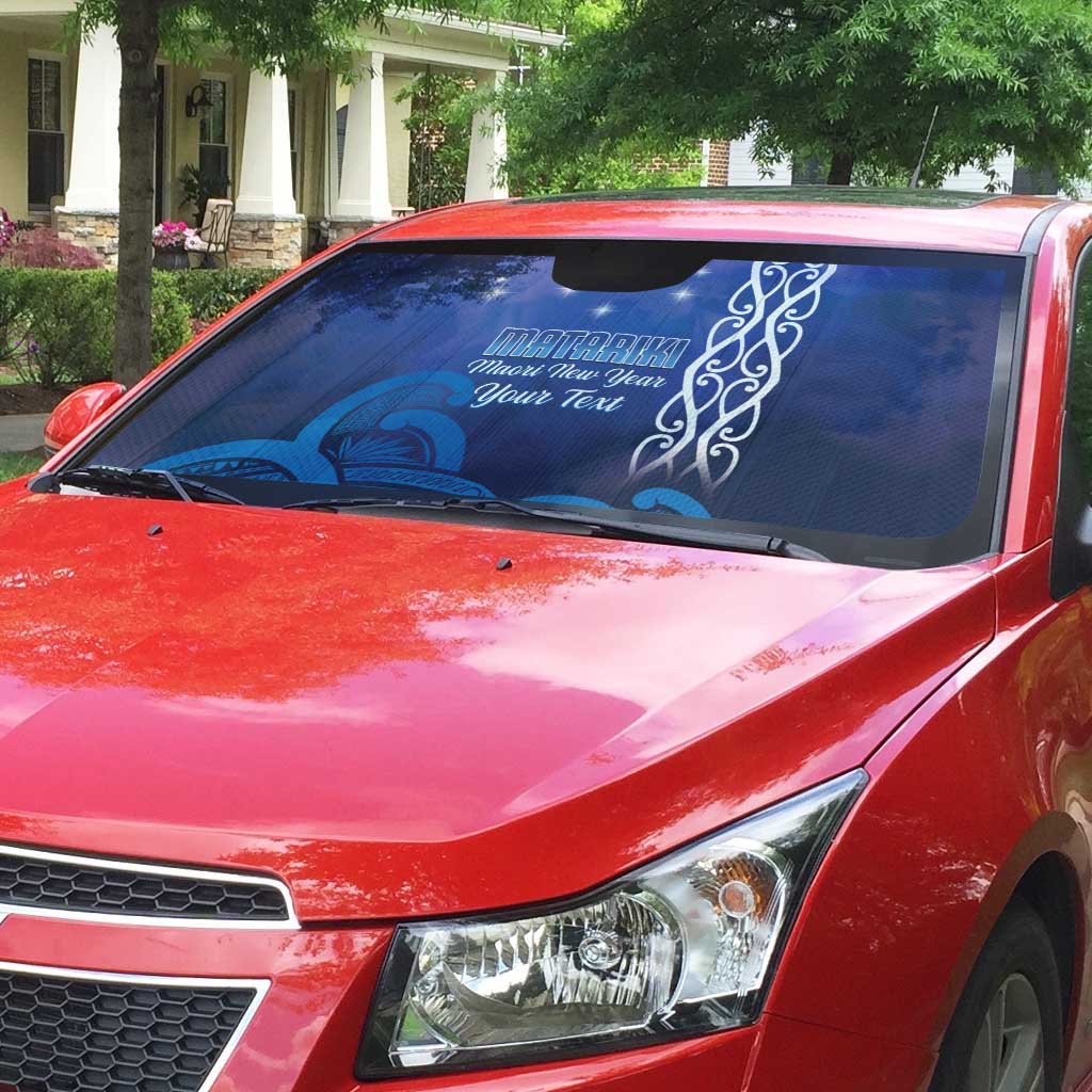 Personalised Matariki New Zealand Auto Sun Shade Maori New Year Galaxy Koru Pattern - Polynesian Pride