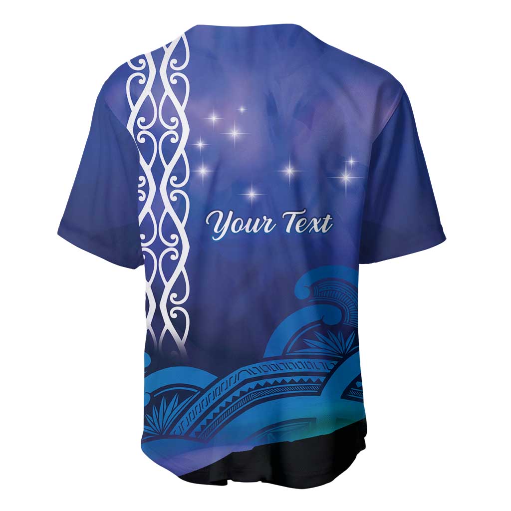 Personalised Matariki New Zealand Baseball Jersey Maori New Year Galaxy Koru Pattern